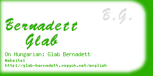 bernadett glab business card